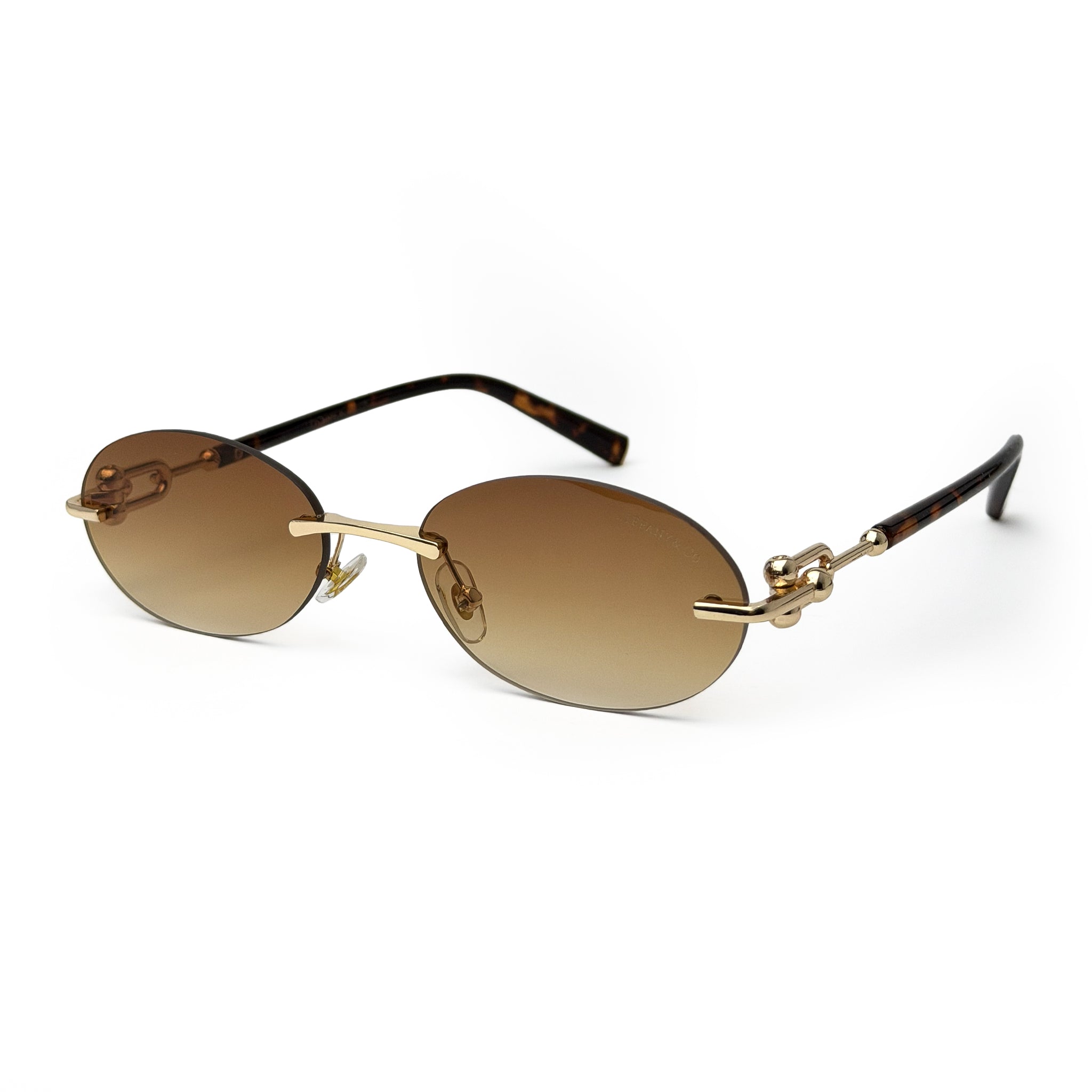 Rimless Oval Sunglasses (T)